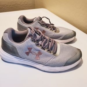 Women's Under Armour Gray/Pink Tennis Shoes Size 8.5